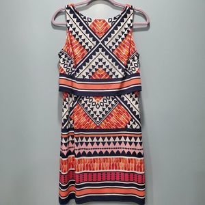 Eliza J Dress Geometric Sleeveless Size 8 P083